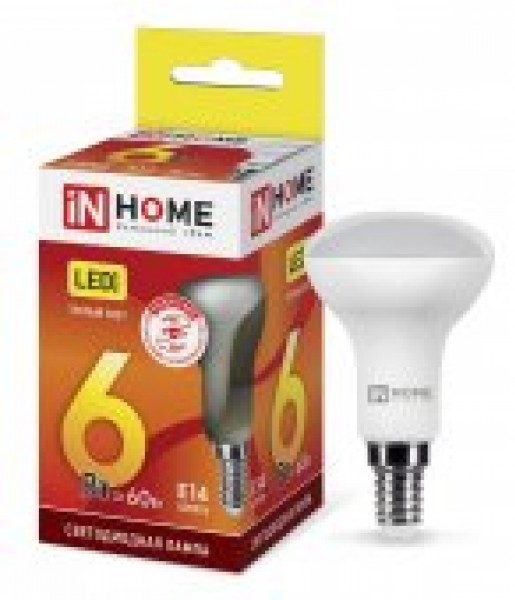 Лампа LED R50-6W-230-3000K-E14, IN HOME - купить в Тамбове