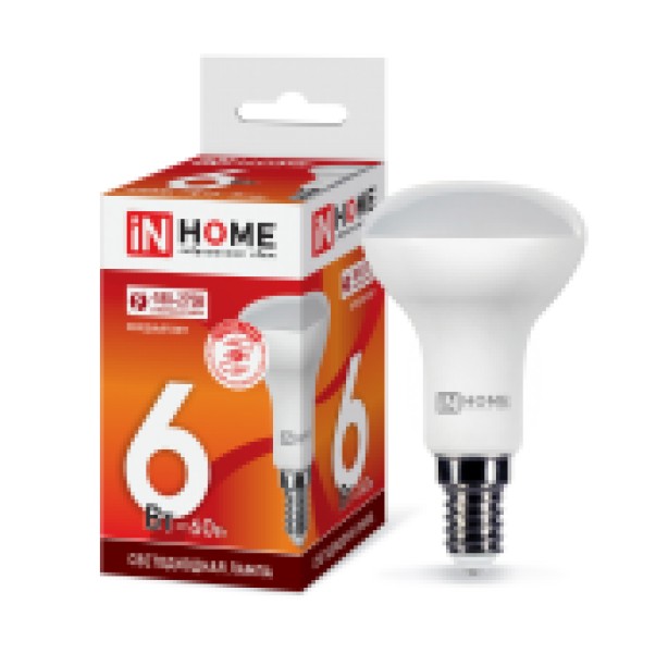 Лампа LED R50-6W-230-6500K-E14, IN HOME - купить в Тамбове