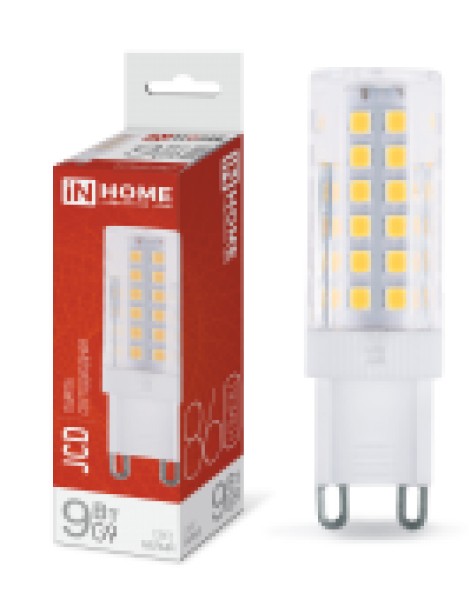 Лампа LED-JCD G9 9W-230V-4000K, IN HOME - купить в Тамбове