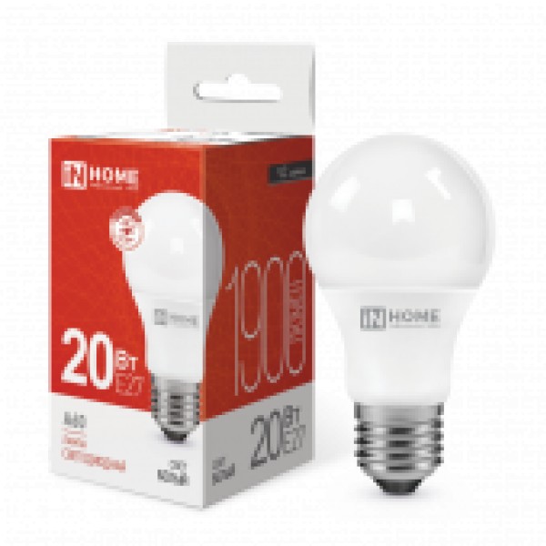 Лампа LED A60-20W-230-6500K-E27, IN HOME - купить в Тамбове