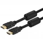 Шнур HDMI-HDMI gold, 1,5м, с фильтрами (PE bag), Proconnect