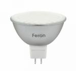 Лампа светодиодная LED 5вт 12в GU5.3 тепло-белая, Feron