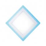 Свет-к с/д встраиваемый (квадрат) LE LED 2BCLS 16W 3/6K (20) подсветка по краю (голуб. свеч.), LEEK