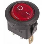 Выключатель клавишный круглый 250V 6А (3с) ON-OFF красный с подс(RWB-214,SC-214, MIRS-101-1), REXANТ