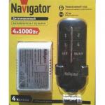 Выключатель NRC-SW01-1V1-4 с пультом, 4 канала, 4х1000Вт, Navigator