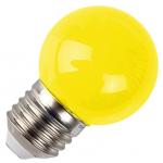 Лампа светодиодная шар E27 1W желтая для гирлянды,