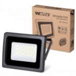 Прожектор LED, WFLY-10W/06, 10W 3000K, IP 65, серый, WOLTA