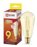Лампа LED-ST64-deco gold 9W-230-3000K-E27 золотистая, IN HOME