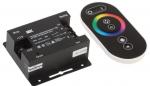 Контроллер Ecola LED RGB RF 24A 288W 12V (576W 24V) с кольцевым сенсорным ЧЕРНЫМ радиопультом, Ecola