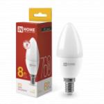 Лампа LED свеча 8W-230-3000K-E14, IN HOME